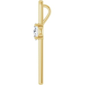 18K Yellow Gold 7x5 mm Oval Pendant Mounting – image 5
