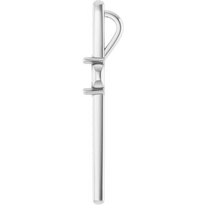 14K White Gold 7x5 mm Oval 1/5 CTW Lab-Grown Diamond Semi-Set Pendant – image 3