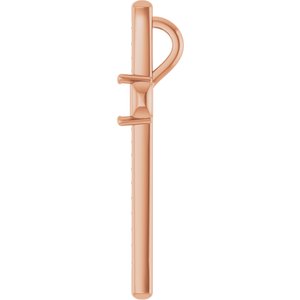 18K Rose Gold 3.5x3.5 mm Square Pendant Mounting – image 6
