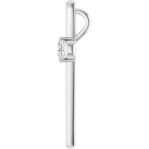 18K White Gold 3.5x3.5 mm Square Pendant Mounting – image 5