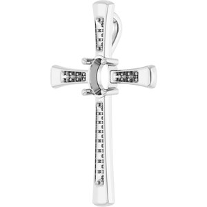 10K White Gold 7x5 mm Oval Pendant Mounting – image 4