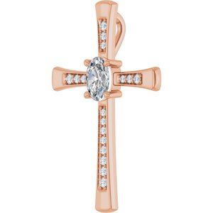 10K Rose Gold 7x5 mm Oval Pendant Mounting – image 3