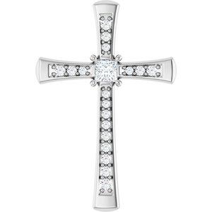Sterling Silver 2.75x2.75 mm Square Pendant Mounting