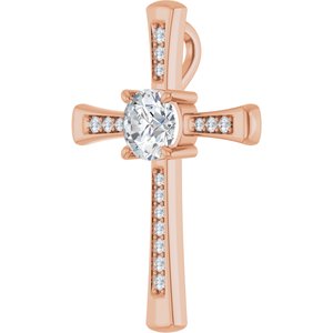 18K Rose Gold 7 mm Round Pendant Mounting – image 3