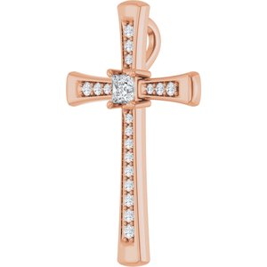 10K Rose Gold 2.75x2.75 mm Square Pendant Mounting – image 3