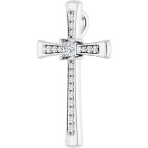 14K White Gold 2.75x2.75 mm Square Pendant Mounting – image 3