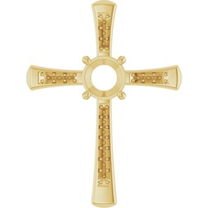 10K Yellow Gold 7 mm Round Pendant Mounting – image 2