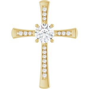 10K Yellow Gold 7 mm Round Pendant Mounting