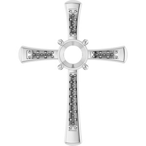 14K White Gold 7 mm Round Pendant Mounting – image 2