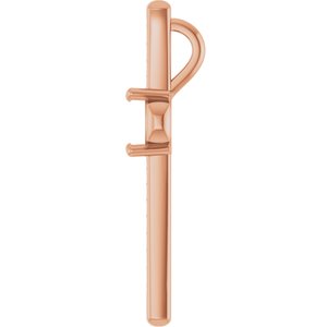 10K Rose Gold 7 mm Round Pendant Mounting – image 6