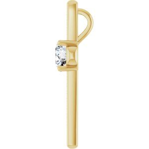 10K Yellow Gold 7 mm Round Pendant Mounting – image 5