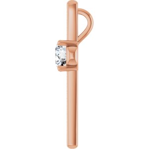 10K Rose Gold 7 mm Round Pendant Mounting – image 5
