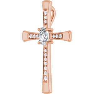 14K Rose Gold 6x4 mm Oval Pendant Mounting – image 3