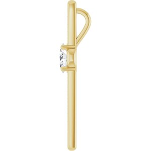 14K Yellow Gold 6x4 mm Oval Pendant Mounting – image 5