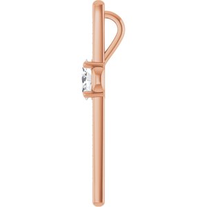 14K Rose Gold 6x4 mm Oval Pendant Mounting – image 5