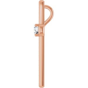 10K Rose Gold 3.8 mm Round Pendant Mounting – image 5