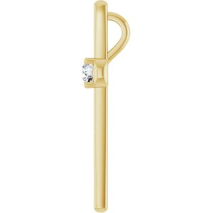 18K Yellow Gold 3.8 mm Round Pendant Mounting – image 5