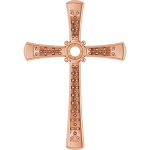 10K Rose Gold 3.8 mm Round Pendant Mounting – image 2