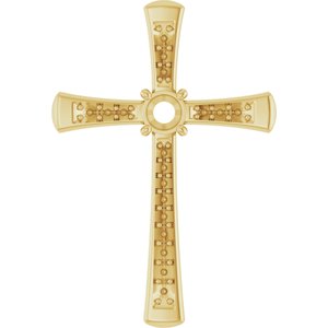 14K Yellow Gold 3.8 mm Round Pendant Mounting – image 2