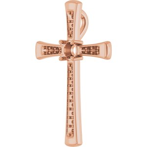 14K Rose Gold 3.8 mm Round Pendant Mounting – image 4
