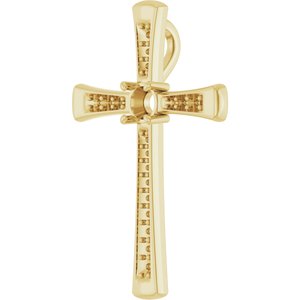 18K Yellow Gold 3.8 mm Round Pendant Mounting – image 4