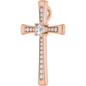 14K Rose Gold 3.8 mm Round Pendant Mounting – image 3
