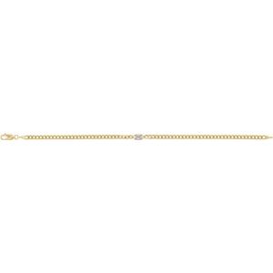 14K Yellow Gold Natural Diamond Link 7" Bracelet – image 2