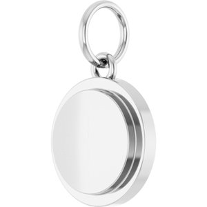 Sterling Silver Engravable Round Pendant – image 2