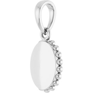 Platinum Engravable Vintage-Inspired Pendant – image 2