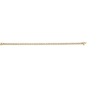 14K Yellow Gold 3 3/8 CTW Natural Diamond Line 7" Bracelet – image 2