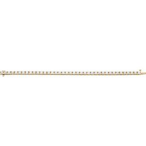 14K Yellow Gold 9 1/6 CTW Natural Diamond Line 7 1/4" Bracelet – image 2