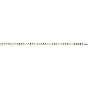18K Yellow Gold 10 1/2 CTW Natural Diamond Line 7 1/4" Bracelet – image 2