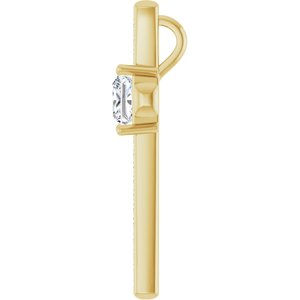 18K Yellow Gold 6.5x6.5 mm Square Pendant Mounting – image 5