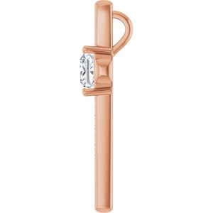 14K Rose Gold 6.5x6.5 mm Square Pendant Mounting – image 5