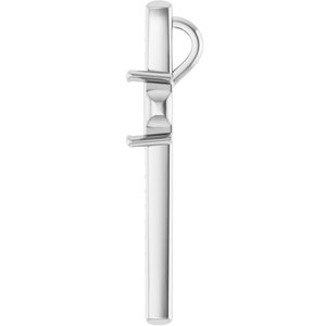 14K White Gold 6.5x6.5 mm Square Pendant Mounting – image 6