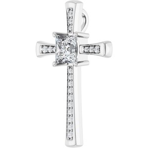 Platinum 6.5x6.5 mm Square Pendant Mounting – image 3