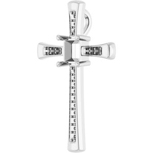14K X1 White Gold 5x5 mm Square Pendant Mounting – image 4