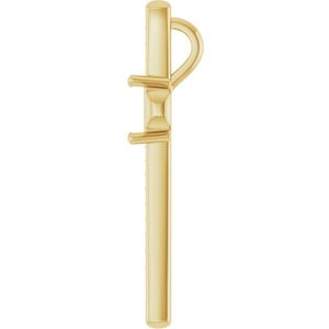 18K Yellow Gold 5x5 mm Square Pendant Mounting – image 6