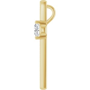 10K Yellow Gold 5x5 mm Square Pendant Mounting – image 5