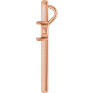 14K Rose Gold 5x5 mm Square Pendant Mounting – image 6