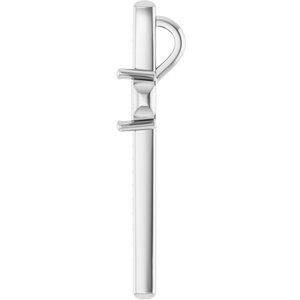 14K X1 White Gold 5x5 mm Square Pendant Mounting – image 6