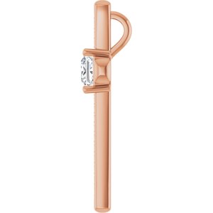 14K Rose Gold 5x5 mm Square Pendant Mounting – image 5