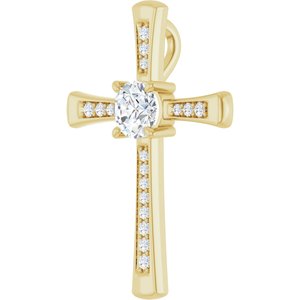 18K Yellow Gold 6 mm Round Pendant Mounting – image 3