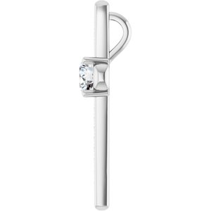 18K White Gold 6 mm Round Pendant Mounting – image 5