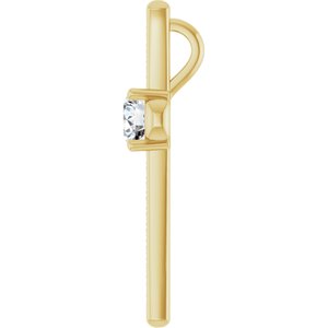 10K Yellow Gold 6 mm Round Pendant Mounting – image 5