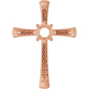 10K Rose Gold 6 mm Round Pendant Mounting – image 2