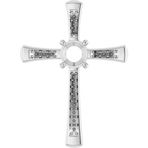 18K White Gold 6 mm Round Pendant Mounting – image 2