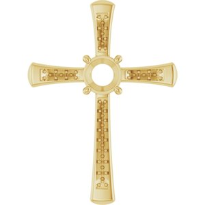14K Yellow Gold 6 mm Round Pendant Mounting – image 2