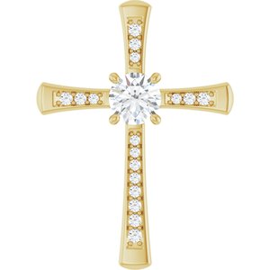 18K Yellow Gold 6 mm Round Pendant Mounting