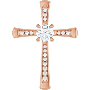 10K Rose Gold 6 mm Round Pendant Mounting